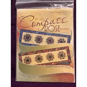 quilt pattern compass rose table runner 22" x 69"